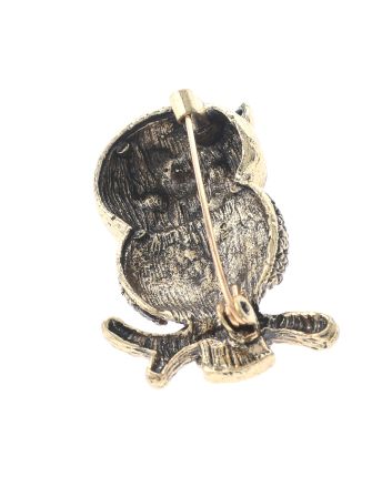 Crystal Owl Brooch  