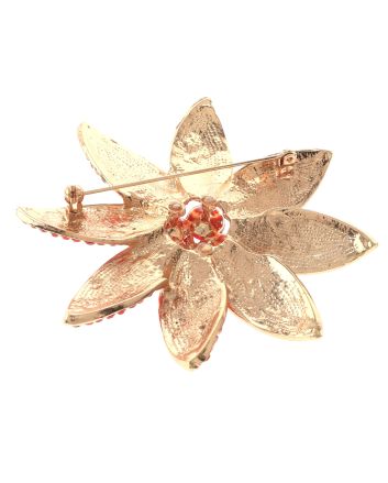 Large Crystal Flower Brooch