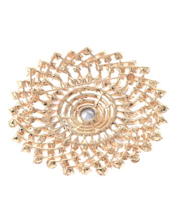 Large Crystal Flower Brooch