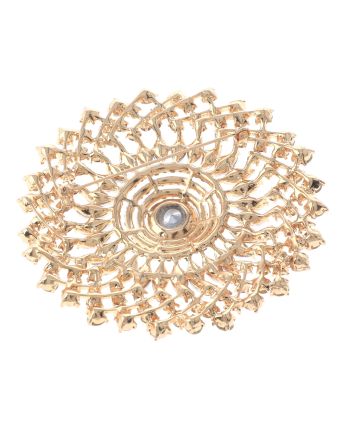 Large Crystal Flower Brooch