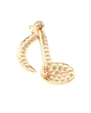 Crystal Music Note Brooch