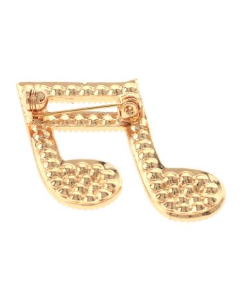 Crystal Music Note Brooch