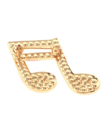 Crystal Music Note Brooch