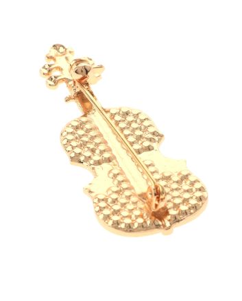 Crystal Violin Brooch