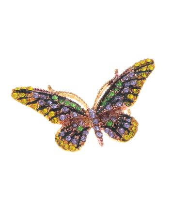 Crystal Butterfly Brooch