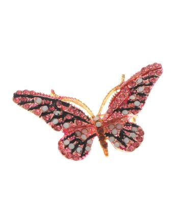 Crystal Butterfly Brooch