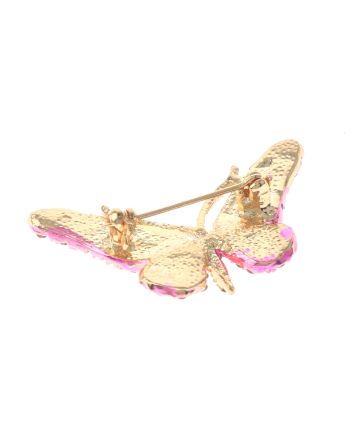 Crystal Butterfly Brooch