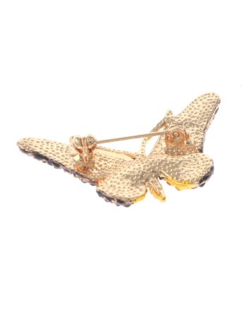 Crystal Butterfly Brooch