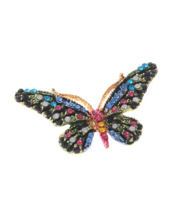 Crystal Butterfly Brooch