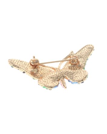 Crystal Butterfly Brooch