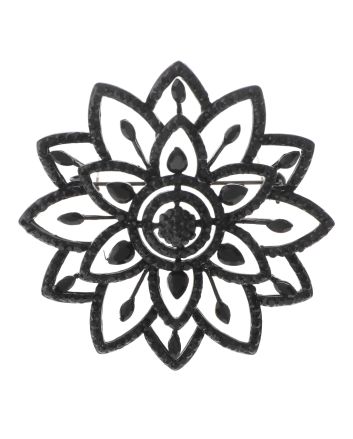 Large Crystal Flower Brooch