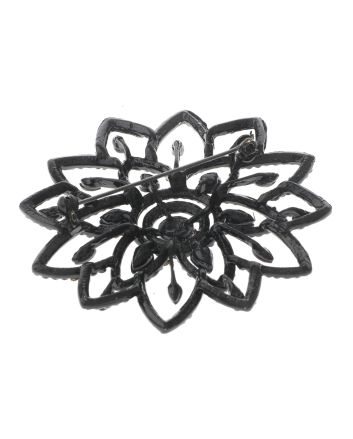 Large Crystal Flower Brooch