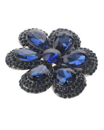 Crystal Flower Brooch