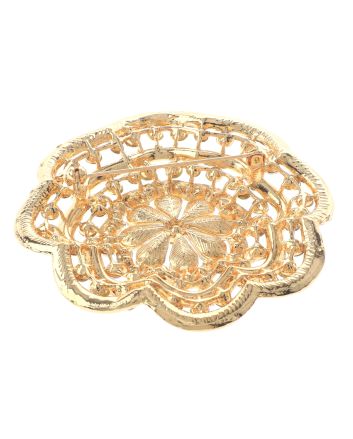 Large Crystal Flower Brooch