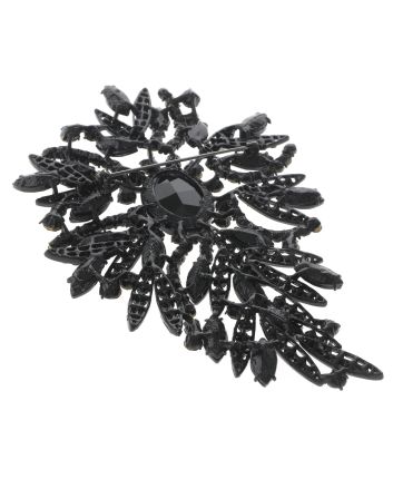 Extra Large Crystal Flower Brooch