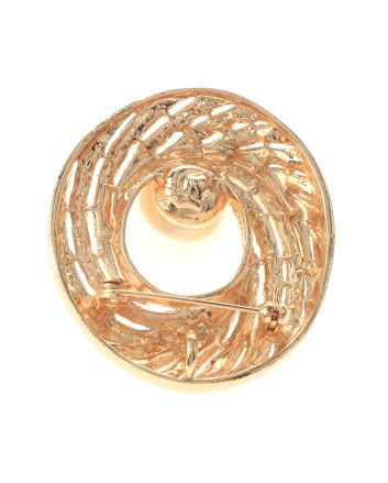 Crystal & Pearl Brooch  