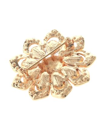 Medium Crystal Flower Brooch