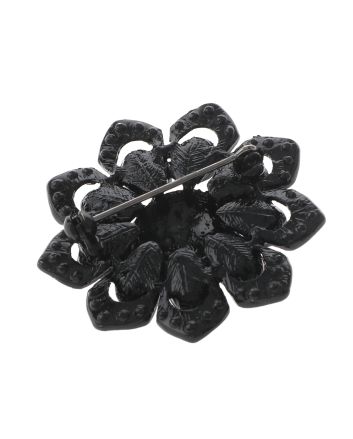 Medium Crystal Flower Brooch