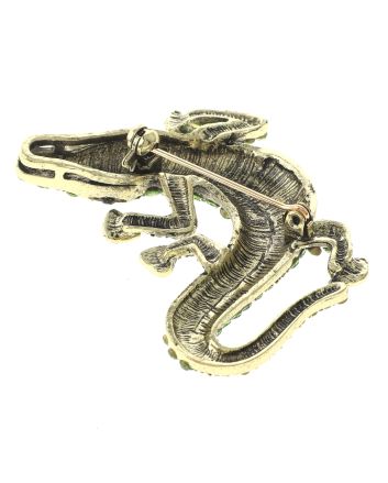 Medium Size Crystal Alligator Pin