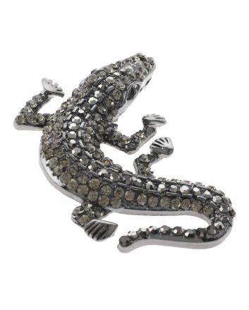 Medium Size Crystal Alligator Pin