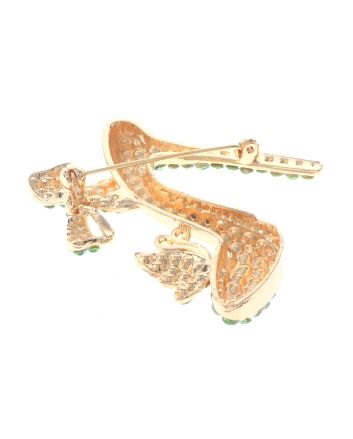 Crystal High Heel Shoe Brooch