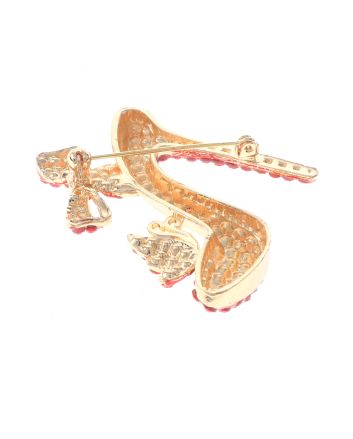 Crystal High Heel Shoe Brooch