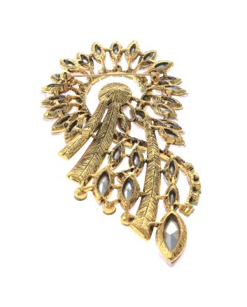Extra Large Crystal Flower Brooch