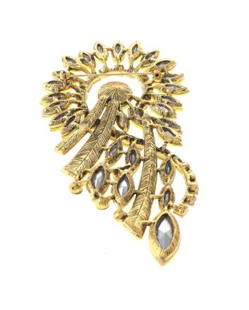 Extra Large Crystal Flower Brooch