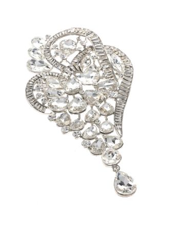 Extra Large Crystal Flower Brooch