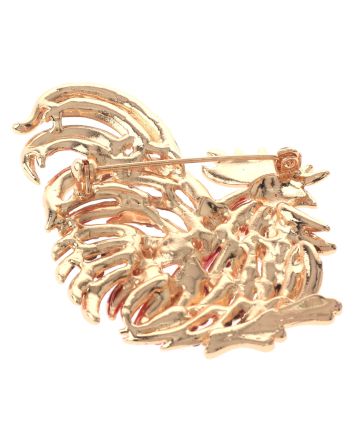 Crystal Rooster Brooch