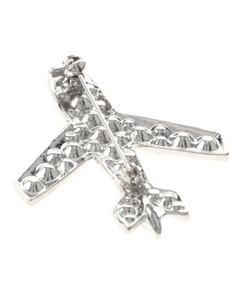 Crystal Air Plane Brooch
