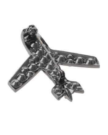 Crystal Air Plane Brooch