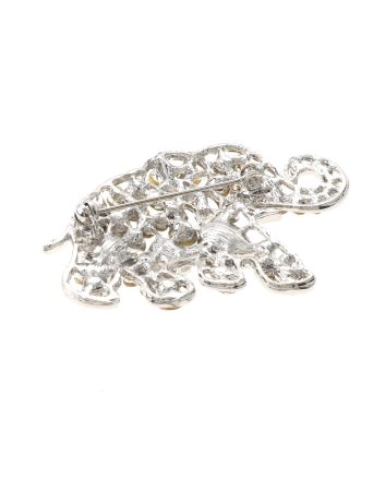 Crystal Elephant Brooch