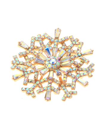 Crystal Snowflake Brooch