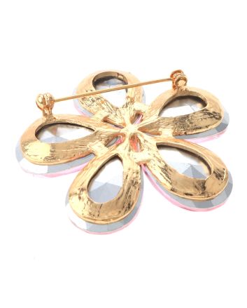 Crystal Flower Brooch