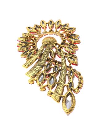 Extra Large Crystal Flower Brooch