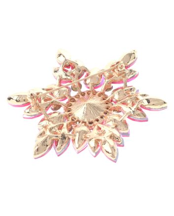 Large Crystal Flower Brooch