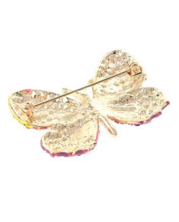 Rhinestone Butterfly Brooch  