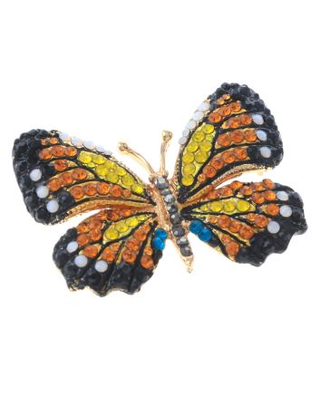 Rhinestone Butterfly Brooch  