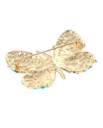 Rhinestone Butterfly Brooch  