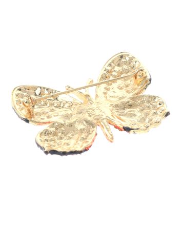 Rhinestone Butterfly Brooch  