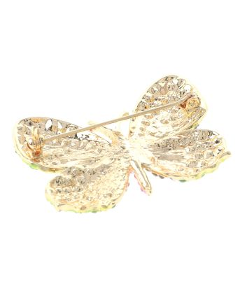 Rhinestone Butterfly Brooch  