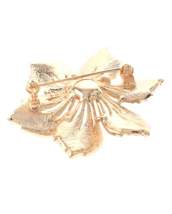 Crystal Rhinestone Flower Brooch