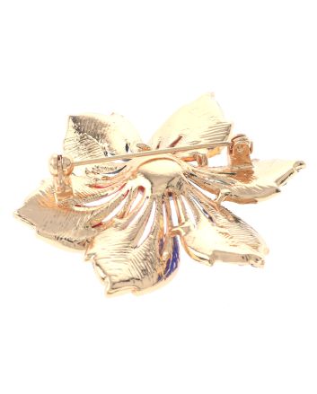 Crystal Rhinestone Flower Brooch