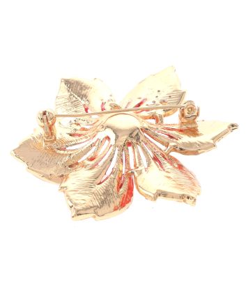 Crystal Rhinestone Flower Brooch