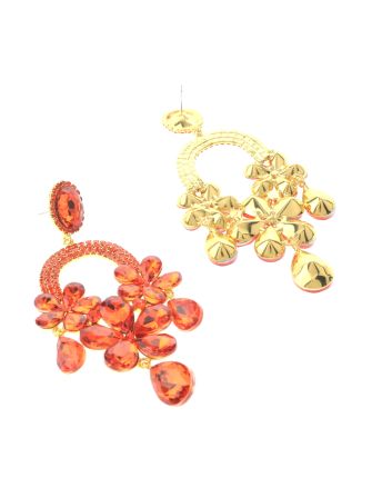Large Rhinestone Chandelier Earrings