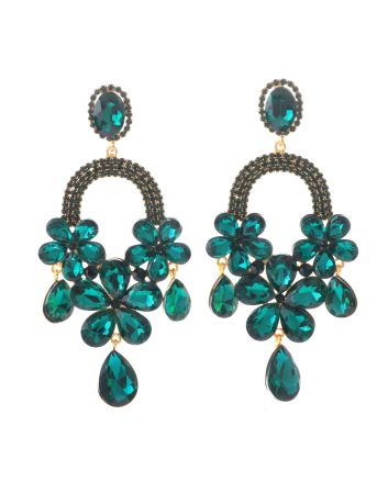 Large Rhinestone Chandelier Earrings