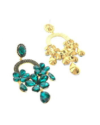 Large Rhinestone Chandelier Earrings