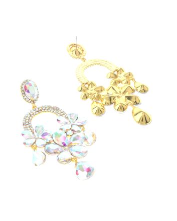 Large Rhinestone Chandelier Earrings