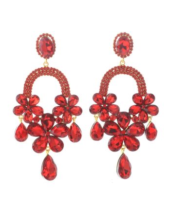 Large Rhinestone Chandelier Earrings